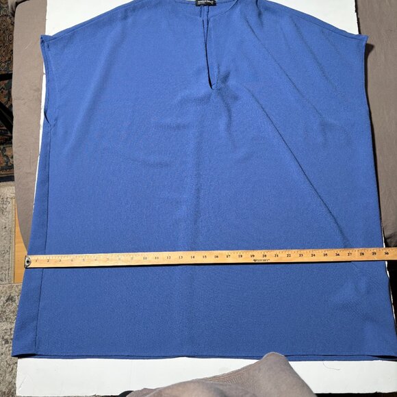 American Apparel Cobalt Blue V-Neck Comfortable Dress Size M/L - Picture 11 of 12